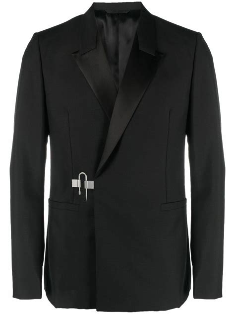 givenchy hf|Slim fit jacket in wool with 2G clip .